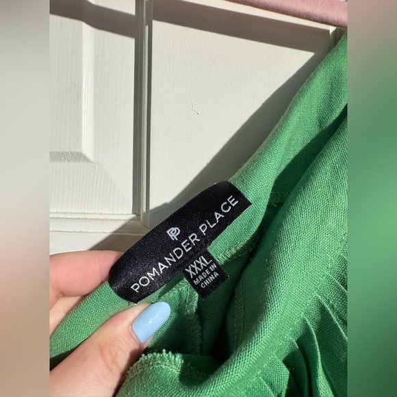 Pomander Place Tuckernuck Lime Florencia One Shoulder Ruffle Dress Plus 3X EUC - Picture 5 of 9